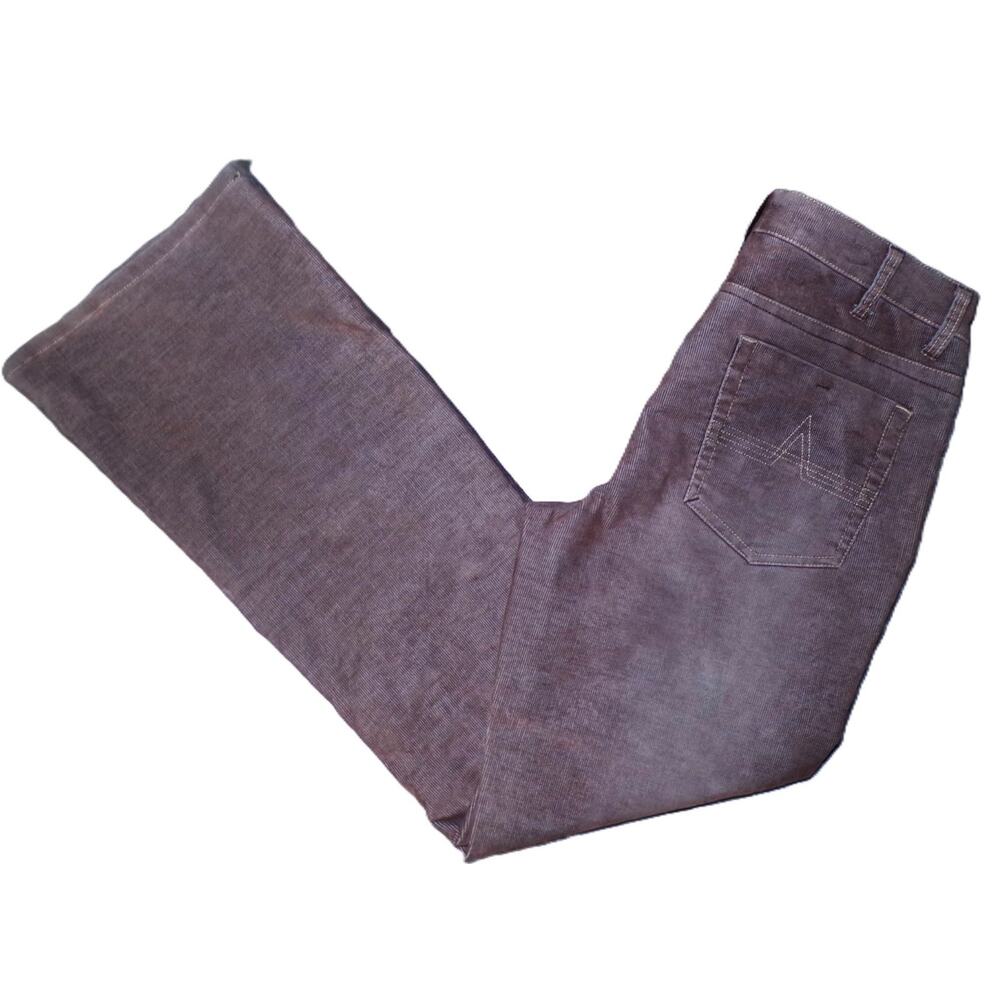 Y2k Blazer L Flare Pants 32x33 Burgundy Corduroy Grunge Boho American Exchange - Picture 10 of 16
